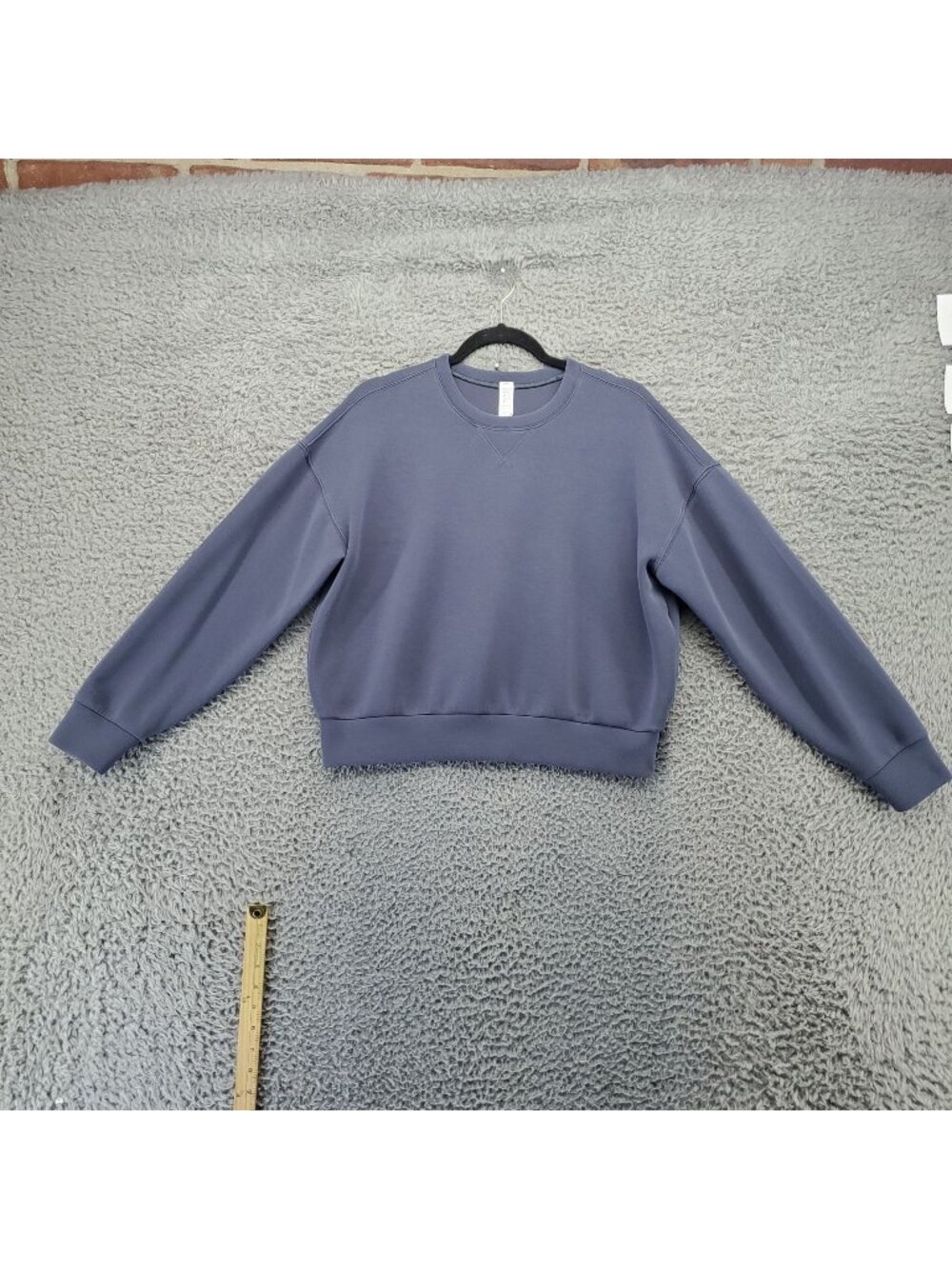 Spanx Shirt Womens Small Blue AirEssentials Sweatshirt Pullover